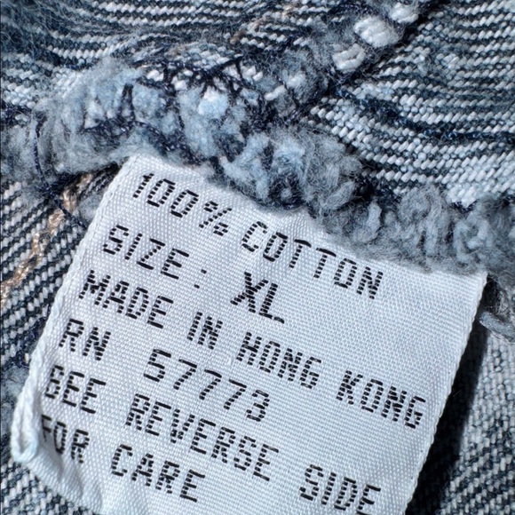 Vintage 80s "Checkpoint Charlie" Acid Wash Denim Jacket - Size XL - Picture 5 of 11